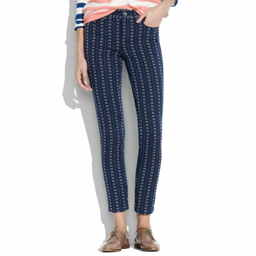Madewell Skinny Skinny Pants in Stichdot Navy Multi